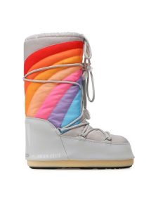 Moon Boot Śniegowce Icon Rainbow 14027700002 Szary. Szare buty zimowe Moon Boot, z materiału, bez obcasa, bez zapięcia. Za 949,99 zł.
