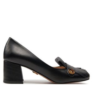 Półbuty Baldowski. Czarne czółenka Baldowski, bez wzorów, bez obcasa, na obcasie, bez zapięcia. Za 499,99 zł.