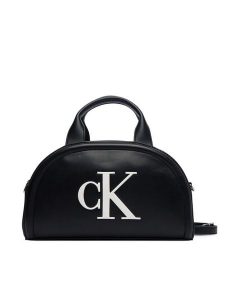 Calvin Klein Torebka Bold Ck Dome Crossbody LV04F3895G Czarny. Czarne torebki klasyczne Calvin Klein, bez wzorów, ze skóry, bez dodatków. Za 409,99 zł.