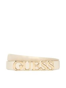 Guess Pasek Damski BW9257 P5320 Biały. Białe paski Guess, z aplikacjami, ze skóry. Za 179,99 zł.