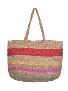 BLE Shopper bag w kolorze beżowo-czerwonym - 45 x 30 x 15 cm rozmiar: onesize. Brązowe shopper bag BLE, bez wzorów, z materiału, na ramię, bez dodatków. Za 75,86 zł.