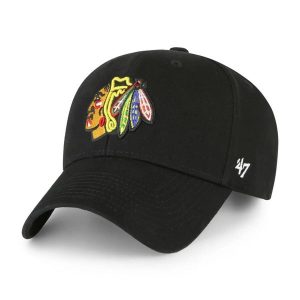 Czapka z daszkiem 47 Brand 47 brand CHICAGO BLACKHAWKS LEGEND H-GWMVP04GWS-BK. Czarne czapki 47 Brand, bez wzorów, z bawełny, sportowe. Za 109,00 zł.