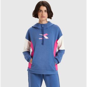 Bluza damska DIADORA L.HOODIE LUSH L. Czerwone bluzy Diadora, l, bez wzorów, bez kaptura. Za 89,99 zł.