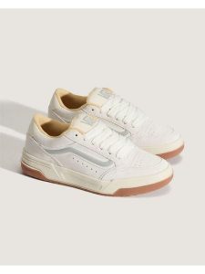 Vans Skórzane sneakersy w kolorze kremowym rozmiar: 40. Brązowe trampki Vans, bez wzorów, bez zapięcia. Za 189,95 zł.