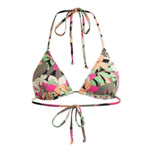 Top bikini tiki tri dla Kobiety PRINTED BEACH CLASSICS Czarny. Czarne bikini Roxy, bez wzorów, z elastanu. Za 129,00 zł.
