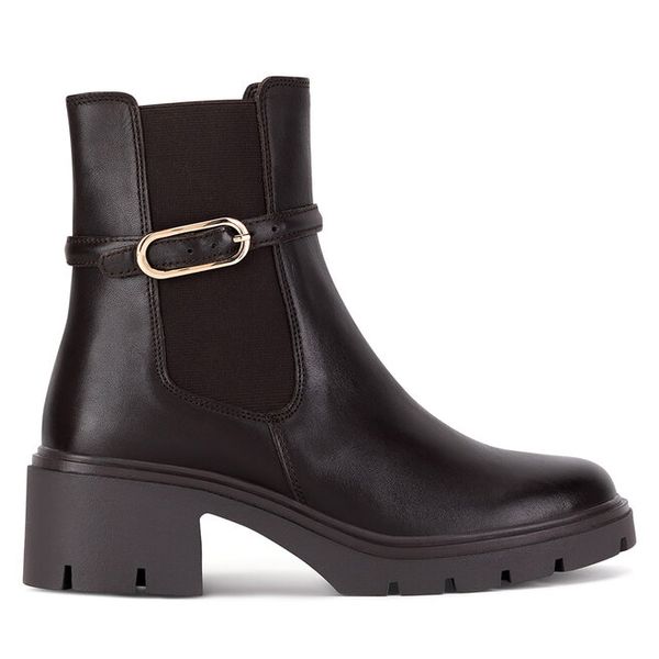 Botki Lasocki. Brązowe botki Lasocki, bez wzorów, bez obcasa, na słupku, bez zapięcia. Za 279,99 zł.