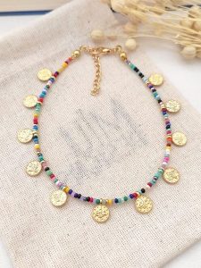 Atelier MIU Pozłacana bransoletka z elementami ozdobnymi rozmiar: onesize. Żółte bransoletki Atelier MIU, pozłacane. Za 34,99 zł.