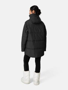 KARI TRAA Kurtka pikowana "Lea" w kolorze czarnym rozmiar: L. Czarne kurtki Kari Traa, l, bez wzorów, bez kaptura. Za 484,31 zł.