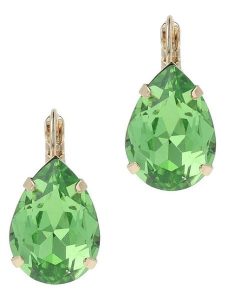 Otazu Pozłacane kolczyki z kryształami Swarovski rozmiar: onesize. Zielone kolczyki Otazu, z kryształem, pozłacane. Za 113,99 zł.