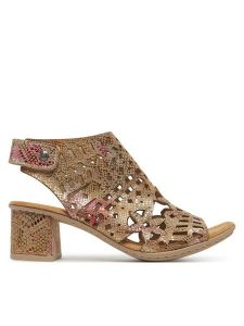 Rieker Sandały 64780-90 Kolorowy. Sandały Rieker, bez wzorów, z syntetyku, bez obcasa, na słupku, bez zapięcia. Za 299,99 zł.