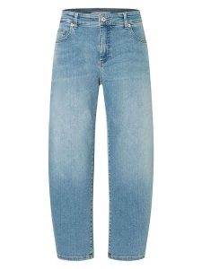 MAC Dżinsy "Danni" - Barrel fit - w kolorze błękitnym rozmiar: 42. Niebieskie jeansy MAC, z aplikacjami, z podwyższonym stanem. Za 255,06 zł.