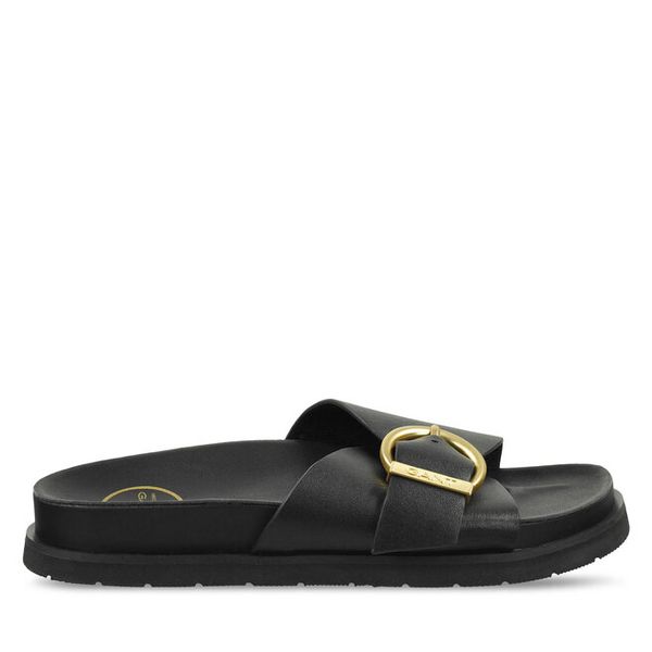 Klapki Gant. Czarne klapki GANT, bez wzorów, bez obcasa. Za 279,99 zł.