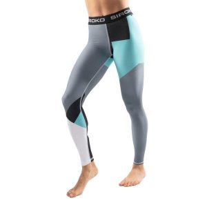 Damskie legginsy termoaktywne Sporty zimowe Siroko Ether. Niebieskie legginsy SIROKO, bez wzorów. Za 207,00 zł.
