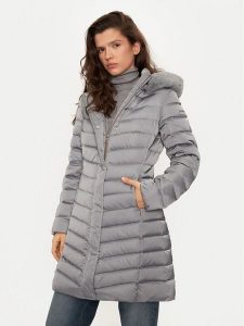 Geox Płaszcz zimowy Bettanie W4626H T3122 F1787 Szary Regular Fit. Szare płaszcze Geox, na zimę, bez wzorów, z syntetyku, bez kaptura. Za 989,99 zł.