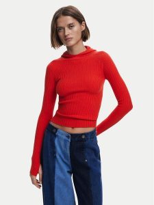 Desigual Sweter 25SWJF19 Czerwony Slim Fit. Czerwone swetry klasyczne Desigual, xl, z syntetyku, bez kołnierzyka. Za 229,99 zł.