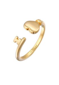 Elli Damski otwarty serce klucz symbol miłości w srebrze próby 925 Sterling Silver Pierścionki 1 ct. Szare pierścionki Elli, srebrne. Za 138,99 zł.