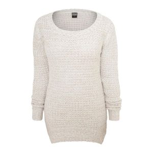 Długi Kombinezon Damski Z Szerokim Dekoltem. Białe kombinezony Urban Classics, xl, bez wzorów, bez kołnierzyka, bez ramiączek, długie. Za 120,99 zł.