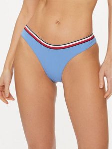 Tommy Hilfiger Dół od bikini UW0UW05293 Niebieski. Niebieskie bikini TOMMY HILFIGER, bez wzorów, z syntetyku. Za 219,99 zł.