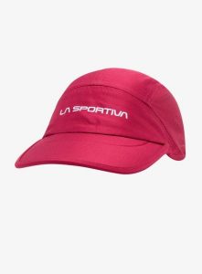 Czapka z daszkiem do biegania La Sportiva Pure Cap. Czerwone czapki La Sportiva, bez wzorów, z materiału, eleganckie. Za 142,99 zł.