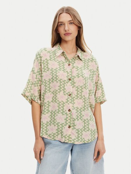 Roxy Koszula Beach Nostalgia ERJWT03665 Zielony Regular Fit. Zielone koszule Roxy, s, bez wzorów, z wiskozy, bez kołnierzyka, bez ramiączek. Za 109,99 zł.