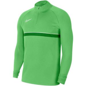 Bluza juniorska Nike Academy Drill treningowa. Zielone bluzy Nike, bez wzorów, bez kaptura. W wyprzedaży za 122,40 zł.