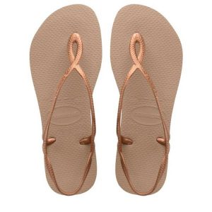 Klapki Havaianas Model 4129697 Kolor Brązowy. Czerwone klapki Havaianas, bez wzorów, z syntetyku, bez obcasa. Za 149,05 zł.