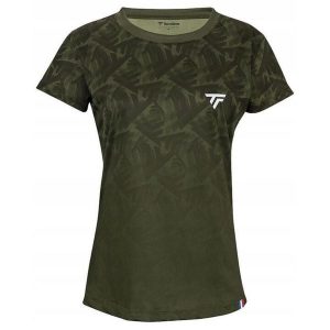 Koszulka T-Shirt tenisowa damska Tecnifibre X-Loop Tee. Zielone bluzki TECNIFIBRE, bez wzorów, bez kołnierzyka, bez ramiączek. Za 249,00 zł.