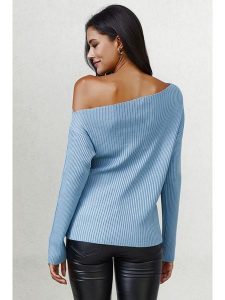 Milan Kiss Sweter w kolorze błękitnym rozmiar: XL. Niebieskie długie swetry Milan Kiss, xl, bez kołnierzyka. Za 113,99 zł.