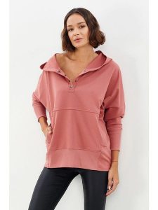 Milan Kiss Bluza w kolorze różowym rozmiar: XL. Różowe bluzy Milan Kiss, xl, bez wzorów, z kapturem. Za 127,35 zł.