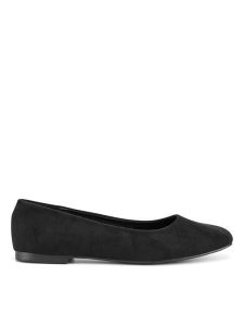 DeeZee Baleriny Z20701 Czarny. Czarne balerinki DeeZee, bez wzorów, z materiału, bez obcasa, bez zapięcia. Za 79,99 zł.