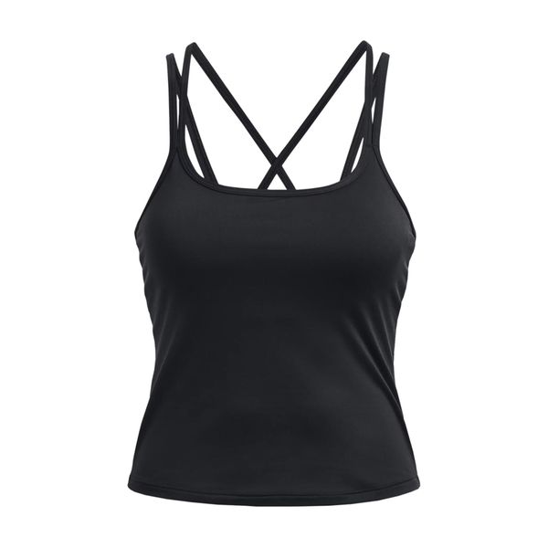Koszulka fitness damska Under Armour Meridian Fitted Tank. Czarne bluzki Under Armour, xl, bez wzorów, sportowe, bez kołnierzyka, bez ramiączek. Za 129,99 zł.