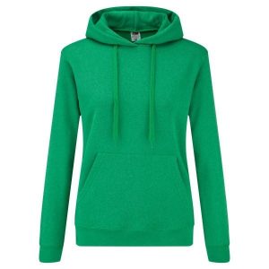 Dopasowana Bluza Damska Kaptur. Zielone bluzy FRUIT OF THE LOOM, xl, bez wzorów, bez kaptura. Za 34,99 zł.