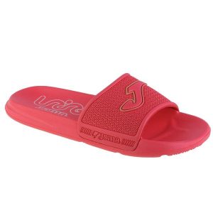 Klapki damskie Joma SLALS2307. Czerwone klapki JOMA, bez wzorów, z materiału, bez obcasa. Za 49,99 zł.