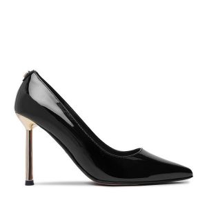 Szpilki Nine West. Czarne szpilki Nine West, bez wzorów, bez obcasa. Za 279,99 zł.