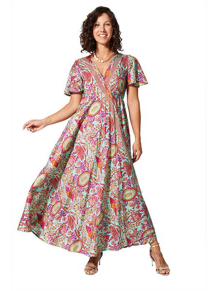 Ipanima Sukienka ze wzorem rozmiar: 38/40. Sukienki Ipanima, na co dzień, bez wzorów, z tkaniny, klasyczne, bez kołnierzyka, bez ramiączek, maxi, proste. Za 96,37 zł.