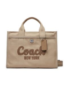 Coach Torebka Cargo CP158 Beżowy. Brązowe shopper bag Coach, bez wzorów, z materiału, bez dodatków. Za 699,99 zł.