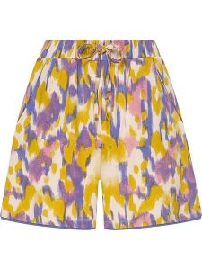 Naturana Szorty w kolorze fioletowo-żółtym rozmiar: XS. Różowe szorty Naturana, bez wzorów, z podwyższonym stanem. Za 56,99 zł.