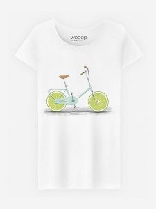 WOOOP Koszulka "Acid" w kolorze białym rozmiar: L. Białe bluzki Wooop, l, bez wzorów, bez kołnierzyka, bez ramiączek. Za 57,06 zł.