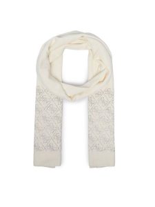 Guess Szalik W5BZ21 Z2NQ2 Kremowy. Białe rękawiczki Guess, z aplikacjami, z wiskozy. Za 294,99 zł.