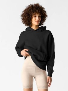 Les Lunes Bluza "Elzaa" w kolorze czarnym rozmiar: XXS. Czarne bluzy Les Lunes, xxs, bez wzorów, z kapturem. Za 173,99 zł.