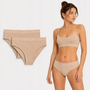 FIGI DAMSKIE 4F 2PAK BIELIZNY DAMSKIEJ BAWEŁNIANEJ M F039 SS26. Brązowe figi 4f, bez wzorów, z bawełny. Za 50,75 zł.