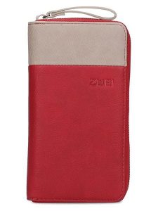 Zwei Skórzany portfel w kolorze czerwono-beżowym - 11 x 20 x 3 cm rozmiar: onesize. Czerwone portfele Zwei, bez wzorów, z materiału. Za 114,95 zł.