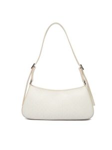 Calvin Klein Torebka Emblem Aop Small Shoulder Bag LV04F3324G Écru. Torebki klasyczne Calvin Klein, bez wzorów, ze skóry, bez dodatków. Za 449,99 zł.