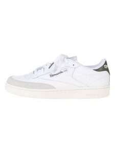 Reebok Skórzane sneakersy "Club C Ground" w kolorze biało-oliwkowym rozmiar: 42. Białe trampki Reebok, bez wzorów, bez zapięcia. Za 206,78 zł.