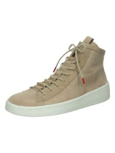 Think! Skórzane sneakersy w kolorze beżowym rozmiar: 38. Brązowe trampki Think, bez wzorów, za kostkę, bez zapięcia. Za 369,99 zł.