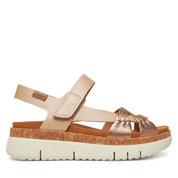 Sandały Pikolinos. Żółte sandały Pikolinos, bez wzorów, bez obcasa, na płaskiej podeszwie, bez zapięcia. Za 449,99 zł.