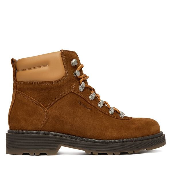 Trapery Gant. Brązowe buty zimowe GANT, bez obcasa, bez zapięcia. Za 579,99 zł.