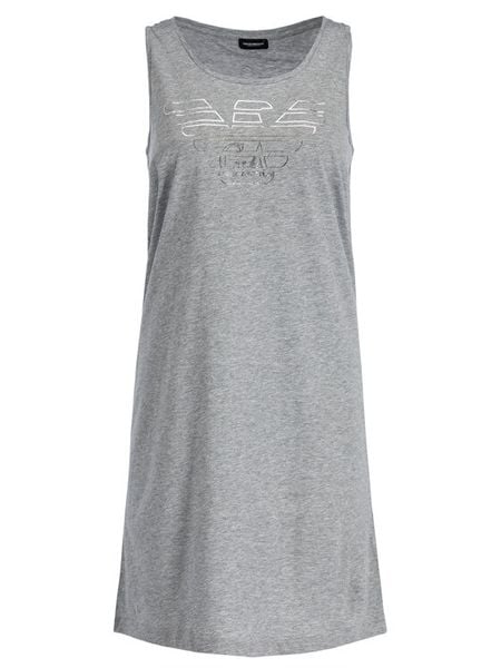Emporio Armani Underwear Koszula nocna 164189 9P261 00748 Szary Regular Fit. Szare koszule nocne Emporio Armani Underwear, bez wzorów, z bawełny, bez ramiączek. Za 309,99 zł.