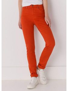 CIMARRON Dżinsy - Slim fit - w kolorze ceglanym rozmiar: W30. Czerwone jeansy Cimarron, bez wzorów. Za 131,74 zł.