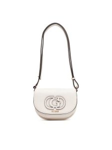 Guess Torebka Calebra Mini HWBG95 36780 Biały. Białe listonoszki Guess, z aplikacjami, ze skóry, bez dodatków. Za 379,99 zł.